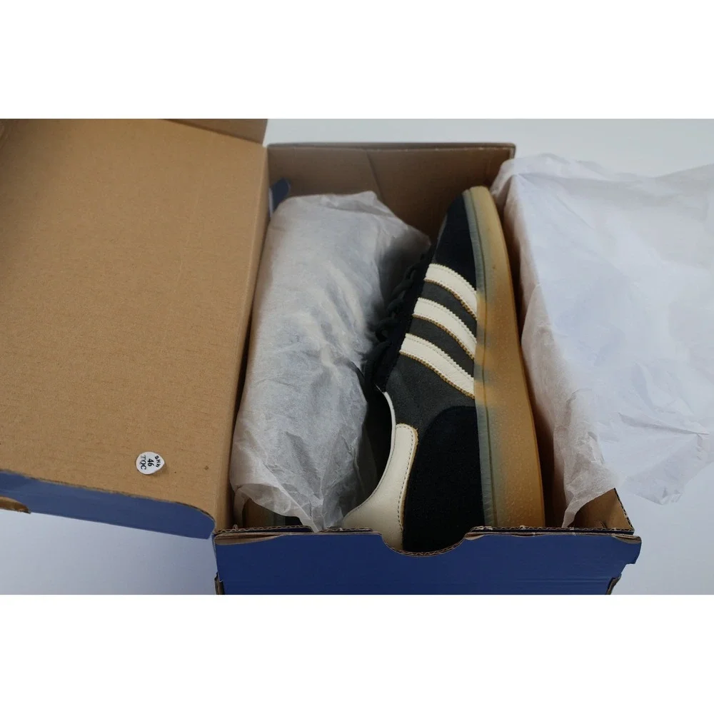 Adidas Mens Shoes Handball Spezial Carbon White Black 8.5 Suede NWT IH6590